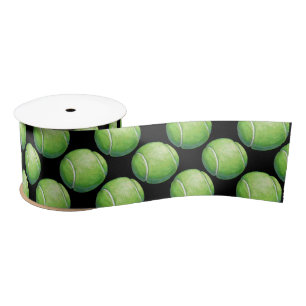 Tennis Ball Patterns Satin Ribbon