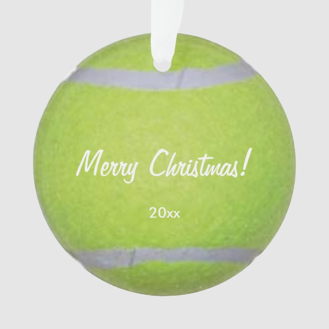Tennis Ball Personalised Ornament (Front)
