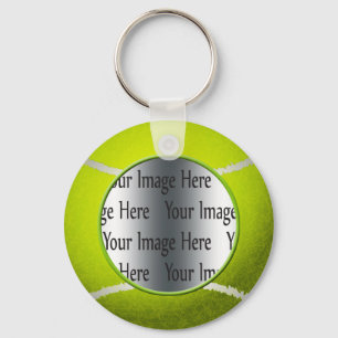tennis ball photo key ring