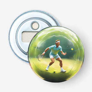 Tennis Ball Player On Court, Bottle Opener