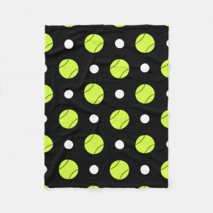 Tennis Ball Polka Dot Pattern Custom Background Fleece Blanket