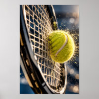 Tennis Ball Racket Impact Wall Art – Dynamic Sport