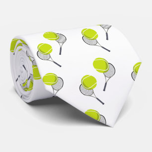 Tennis Ball & Racket Racquet Pattern  Tie