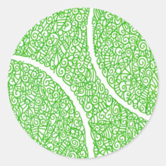 Tennis Ball Round Stickers