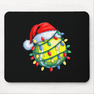 Tennis Ball Santa Hat Men Women Christmas Tennis X Mouse Pad