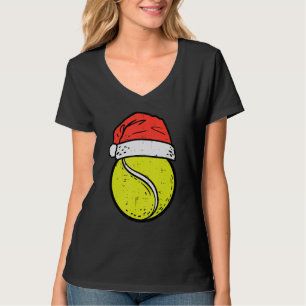 Tennis Ball Santa Hat Sports Christmas Xmas Men Wo T-Shirt