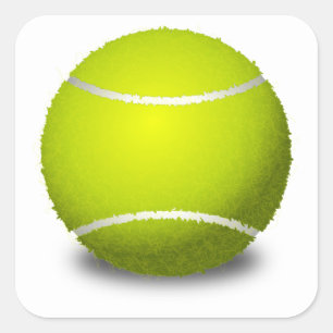 Tennis Ball Square Sticker