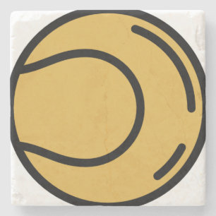 tennis-ball stone coaster