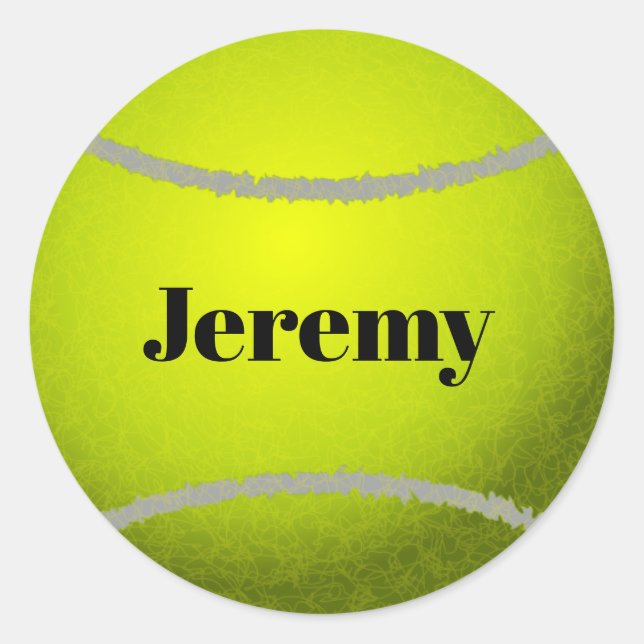 Tennis ball template classic round sticker (Front)