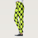 Tennis Ball Tennis Player Compression Pants<br><div class="desc">Tennis Ball Tennis Player Compression Pants: Cute and simple leggings for tennis players with bright yellow tennis balls on a black background. You can change the background colour from black to any other colour you want by clicking the "Customise" button, and then selecting a colour where it says "Select a...</div>