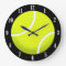 Tennis Ball Wall Clock with White Numbers