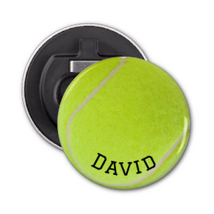 Tennis Ball With Custom Name Bottle Opener
