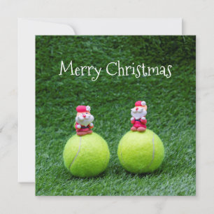 Tennis ball with Santa Claus Christmas Holiday