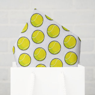 Tennis Ball Yellow White Sports Tissue Paper