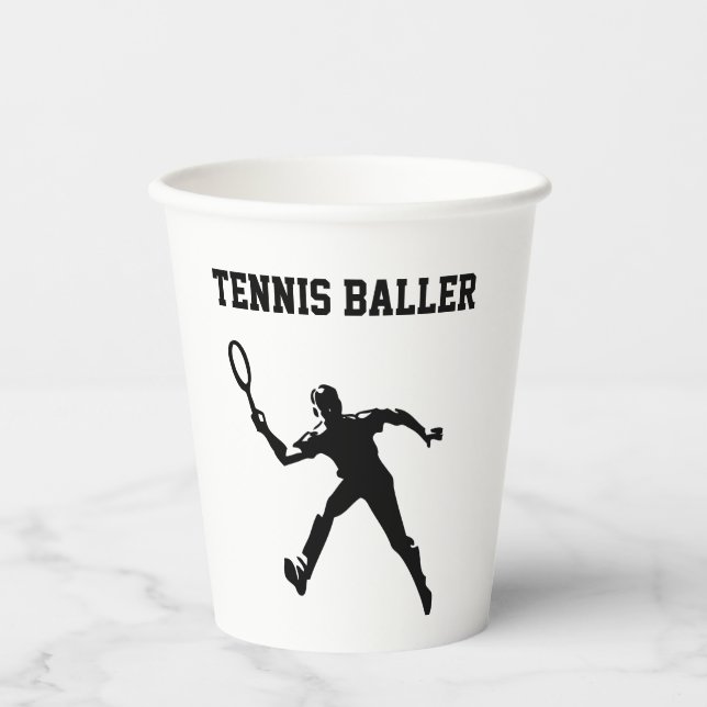 Tennis Baller Paper Cups (Front)