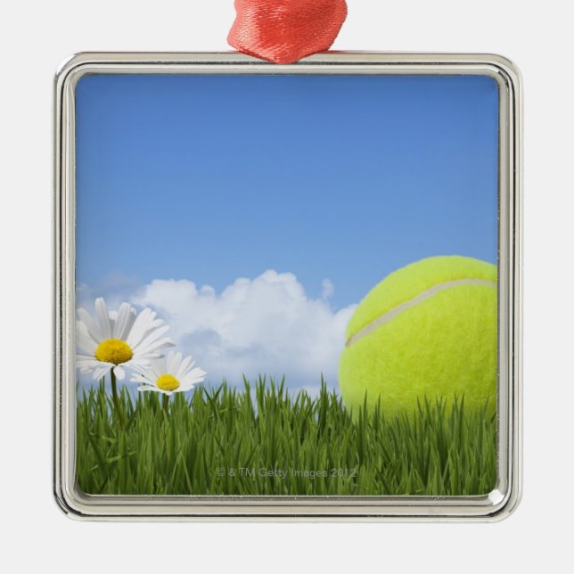 Tennis Balls Metal Tree Decoration (Front)