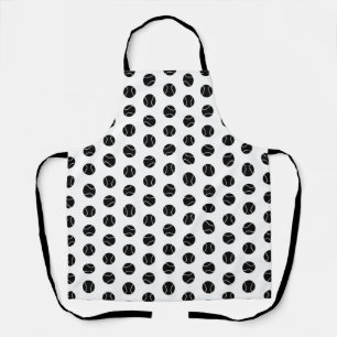 Tennis Balls Sports Themed CUSTOM BACKGROUND COLOR Apron