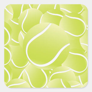 tennis balls square sticker
