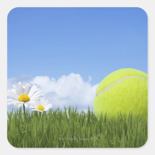 Tennis Balls Square Sticker