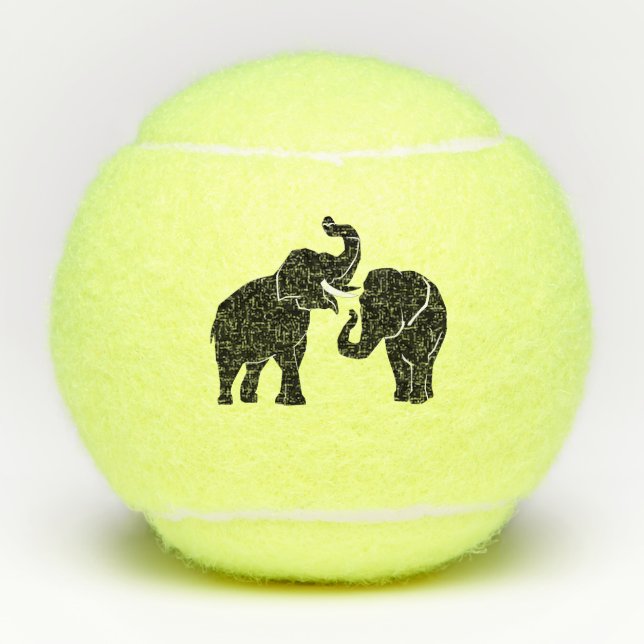 Tennis Balls with Couple Elephants (Front)