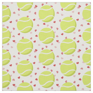 tennis balls with tiny hearts pattern sports fabric