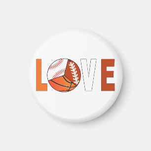 Tennis Basketball Baseball Football Lover Magnet