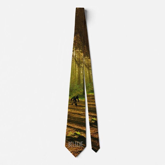 Tennis Bigfoot Forest Necktie (Front)