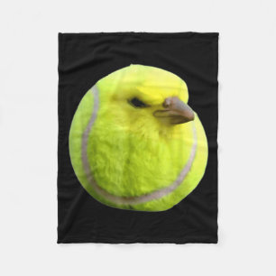 Tennis Bird Meme Round Budgie Tennis Ball Fleece Blanket