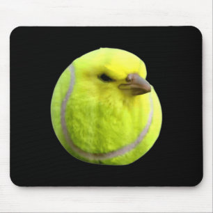 Tennis Bird Meme Round Budgie Tennis Ball Mouse Pad