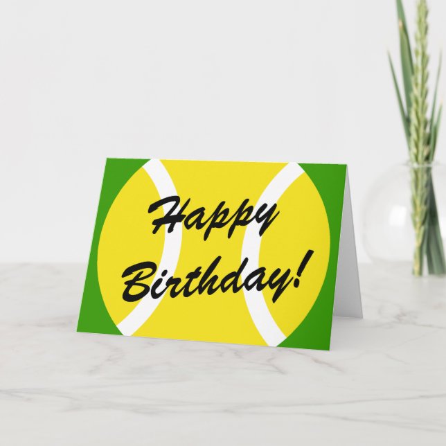 Tennis Birthday Card (Front)