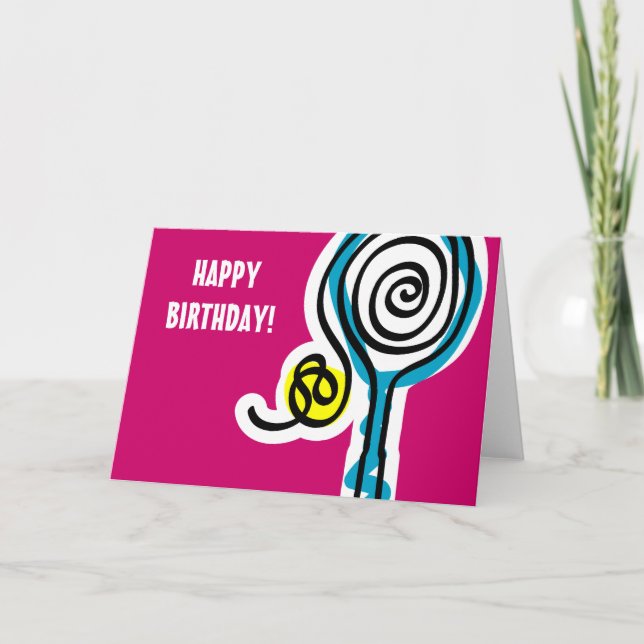 Tennis Birthday Card (Front)