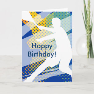 Tennis Birthday Card for men and boys