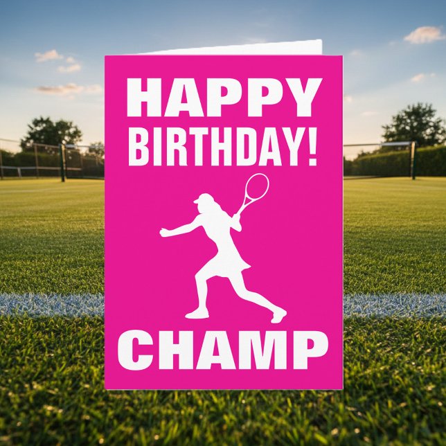 Tennis Birthday card for women and girls (tennis birthday card)