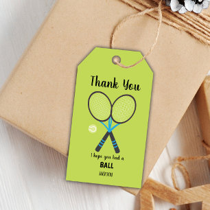 Tennis Birthday Gift Tags
