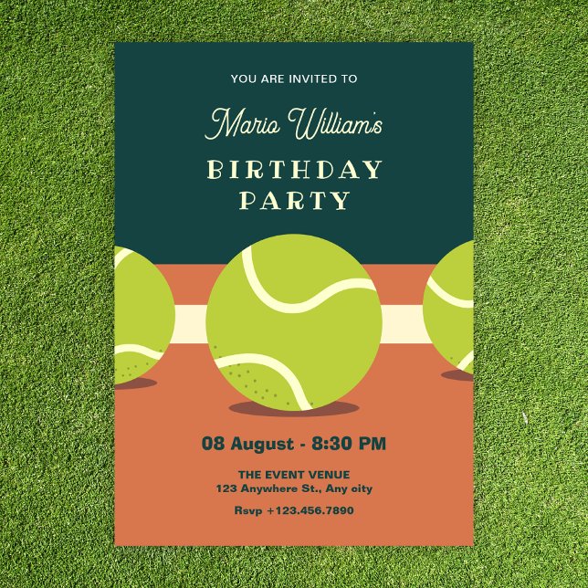 Tennis birthday invitation (Creator Uploaded)