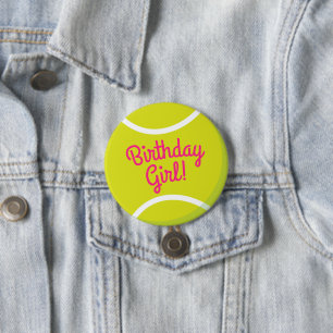 Tennis Birthday Party 7.5 Cm Round Badge