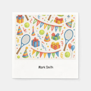 Tennis Birthday Party for Tennis Player Napkin