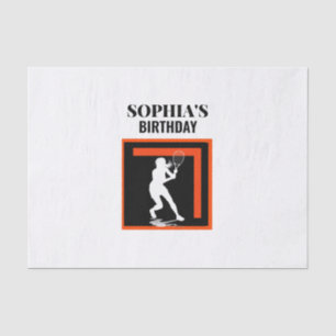 Tennis Birthday, Tennis Girl Player Tissue Paper