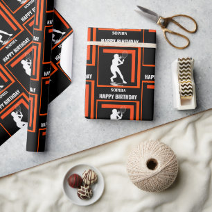 Tennis Birthday, Tennis Girl Player  Wrapping Paper