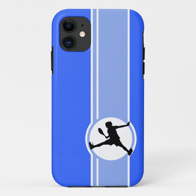 Tennis; Blue Case-Mate iPhone Case (Back)