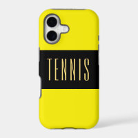 TENNIS Bold Modern Black Bright Yellow Stripes