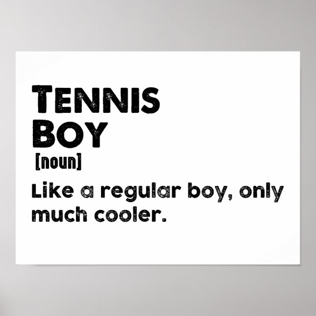 Tennis Boy Funny Definition Tennis Lover Poster (Front)