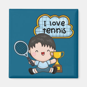 Tennis Boy is playing Tennis Magnet