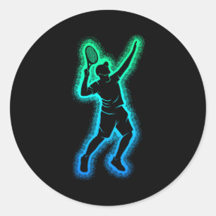 Tennis Boys Kids Youth Men Classic Round Sticker