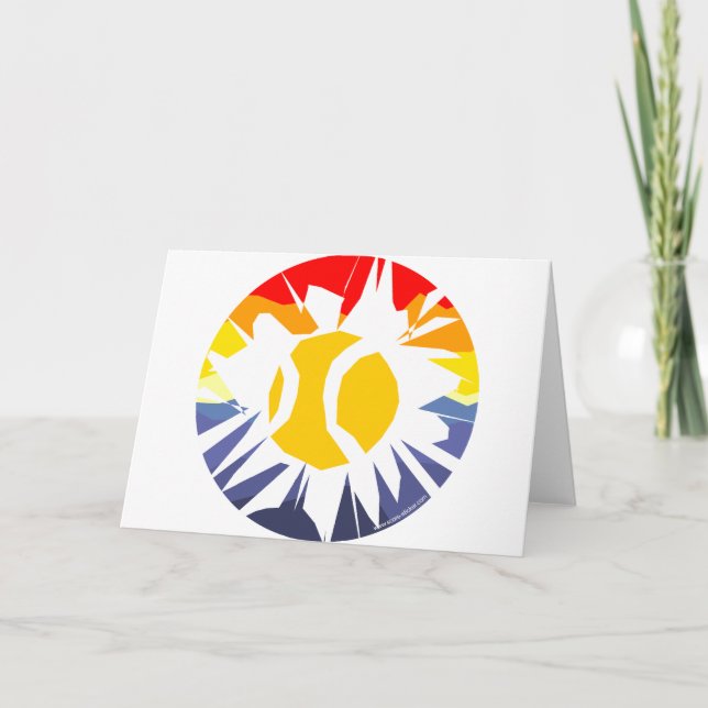 Tennis Breaking Through Wall Card (Front)