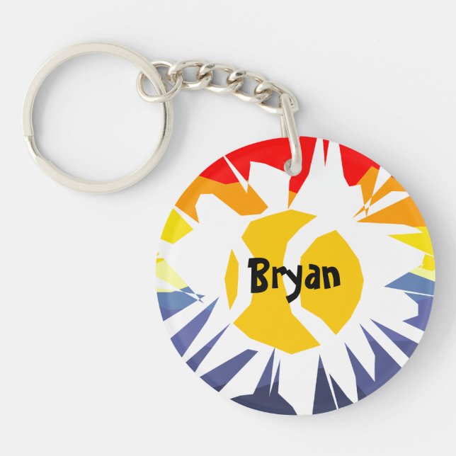 Tennis Breaking through window custom sports Key Ring (Front)