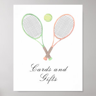 Tennis bridal shower - Cards and gifts Poster