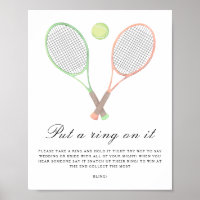 Tennis bridal shower - Put a ring on it game