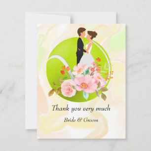 Tennis Bride and Groom on Tennis Ball for Wedding
