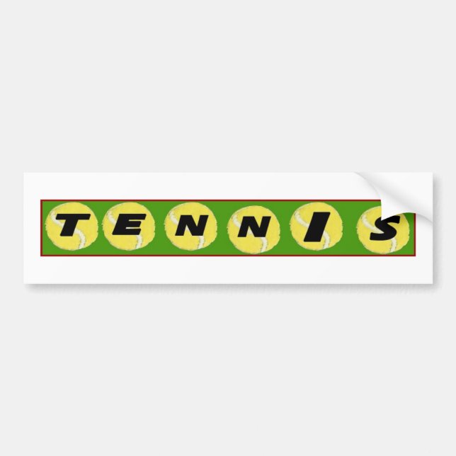 Tennis Bumper Sticker (Front)